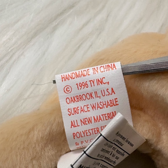 Ty Beanie Baby Pug with Tan and Black Fur “Pugsly”1996 - Picture 6 of 6